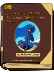 Size: 600x800 | Tagged: anthro, artist:skipsy, artist:tyto-ovo, ass, book, book cover meme, breasts, clothes, derpibooru import, exploitable meme, female, one-piece swimsuit, open-back swimsuit, princess luna, simple background, solo, solo female, suggestive, swimming pool, swimsuit, transparent background, vector, wedgie