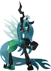 Size: 4654x6500 | Tagged: absurd resolution, artist:theshadowstone, changeling, changeling queen, crystallized, dead source, derpibooru import, female, queen chrysalis, safe, simple background, solo, transparent background, vector