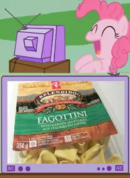 Size: 563x770 | Tagged: safe, derpibooru import, pinkie pie, exploitable meme, faggot, meme, noodles, obligatory pony, tv meme