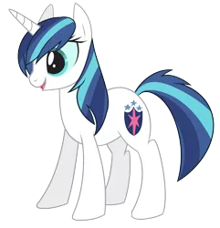 Size: 2369x2453 | Tagged: safe, artist:wicklesmack, derpibooru import, shining armor, pony, unicorn, female, gleaming shield, mare, open mouth, rule 63, simple background, solo, transparent background, vector