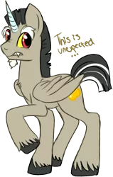 Size: 396x622 | Tagged: safe, artist:lulubell, derpibooru import, discord, ponified, alicorn, pony, simple background, solo, species swap, transparent background, unshorn fetlocks