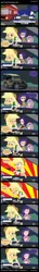 Size: 1975x13840 | Tagged: safe, artist:garretthegarret, derpibooru import, applejack, rarity, sweetie belle, equestria girls, bus, car, comic, jeep, rolls-royce, rolls-royce silver shadow, swearing