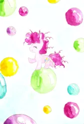 Size: 1498x2218 | Tagged: safe, artist:chiuuchiuu, derpibooru import, pinkie pie, filly, solo, younger