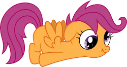 Size: 6046x3200 | Tagged: safe, artist:agamnentzar, artist:glitchking123, derpibooru import, scootaloo, pegasus, pony, absurd resolution, derp, female, filly, scrunchy face, simple background, solo, transparent background, vector