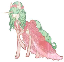 Size: 908x880 | Tagged: safe, artist:haventide, derpibooru import, oc, unofficial characters only, pony, unicorn, clothes, dress, solo