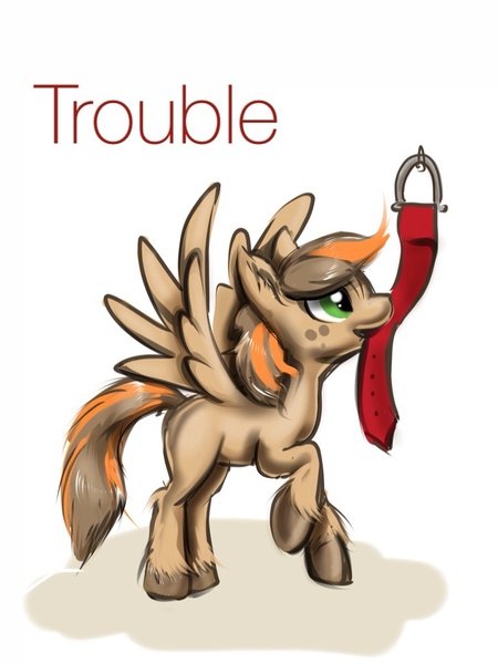 Size: 768x1024 | Tagged: safe, artist:stormsurge, derpibooru import, oc, oc:trouble, unofficial characters only, pegasus, pony, female, general, mare, solo