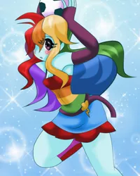 Size: 1755x2191 | Tagged: safe, artist:lucky-jj, derpibooru import, rainbow dash, equestria girls, fall formal outfits, solo
