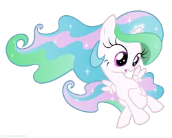 Size: 1200x966 | Tagged: safe, artist:olegsavoskin, derpibooru import, princess celestia, pony, cewestia, cute, cutelestia, female, filly, magic, simple background, solo, transparent background, vector, younger