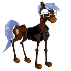 Size: 1024x1024 | Tagged: anypony, anystarving horse, artist:pkelton, clothes, derpibooru import, glasses, grimdark, oc, parody, solo, starvation, starving horse, unofficial characters only