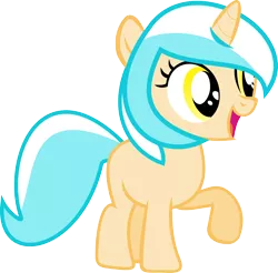 Size: 3000x2956 | Tagged: safe, artist:strawbellycake, derpibooru import, oc, unofficial characters only, pony, unicorn, filly, happy, simple background, solo, transparent background, vector