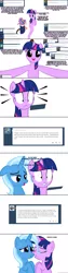 Size: 1600x6370 | Tagged: safe, artist:navitaserussirus, derpibooru import, trixie, twilight sparkle, genie, female, kissing, lesbian, shipping, text, tumblr, twixie, wish