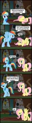 Size: 1024x3821 | Tagged: safe, artist:bronybyexception, derpibooru import, fluttershy, rainbow dash, pegasus, pony, beating a dead pony, comic, female, mare, virgin