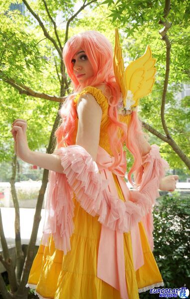 Size: 1301x2048 | Tagged: artist:panda treats, artist:rose0fmay, cosplay, derpibooru import, fluttershy, human, irl, irl human, photo, safe, solo