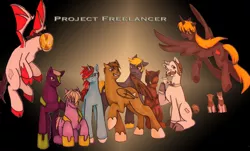 Size: 1024x617 | Tagged: agent carolina, agent connecticut, agent maine/the meta, agent new york, agent north dakota, agent south dakota, agent texas, agent washington, agent wynoming, artist:shovahkiin, councilor, cup, derpibooru import, director, ponified, project freelancer, red vs blue, safe, tex