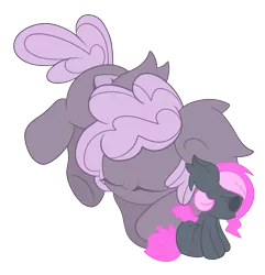 Size: 3500x3636 | Tagged: safe, artist:starlightlore, derpibooru import, oc, oc:heartbeat, oc:sirocca, unofficial characters only, bat pony, pony, plushie, simple background, sleeping, transparent background