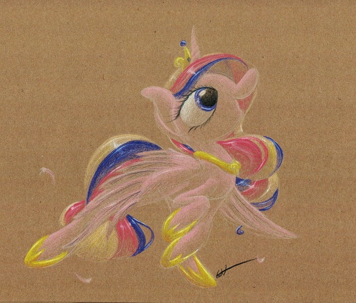 Size: 964x820 | Tagged: artist:getchanoodlewet, derpibooru import, princess cadance, safe, solo, traditional art