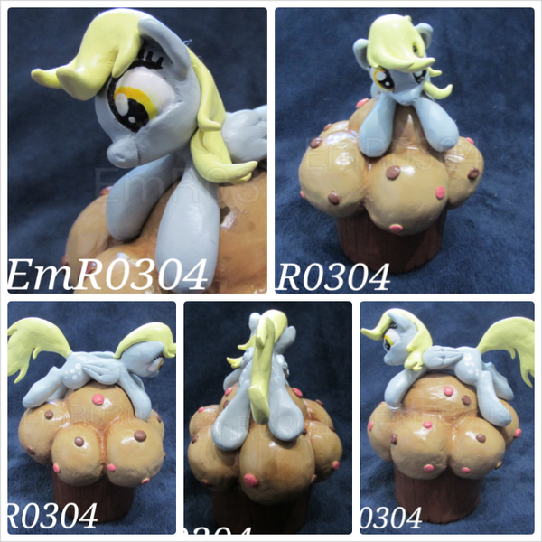 Size: 720x720 | Tagged: safe, artist:emr0304, derpibooru import, derpy hooves, pegasus, pony, custom, female, giant muffin, irl, mare, muffin, photo, sculpture, solo