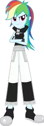 Size: 1024x2909 | Tagged: safe, artist:bubblestormx, derpibooru import, rainbow dash, equestria girls, black star, crossover, rainblack star, solo, soul eater