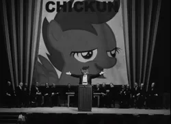 Size: 640x464 | Tagged: chickun, citizen kane, derpibooru import, exploitable meme, meme, orson welles, safe, scootachicken, scootaloo