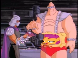 Size: 640x480 | Tagged: chickun, derpibooru import, exploitable meme, krang, meme, safe, scootaloo, teenage mutant ninja turtles, the shredder