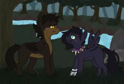 Size: 730x500 | Tagged: artist:ask-female-scourge, blank flank, derpibooru import, ponified, safe, scourge, tigerstar, warrior cats