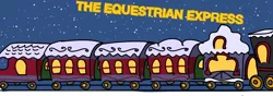 Size: 1000x350 | Tagged: artist:thecoltalition, derpibooru import, polar express, safe, snow, the polar express, train