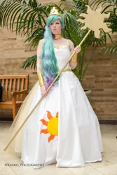 Size: 3264x4896 | Tagged: anime boston, artist:mintyblitzz, cosplay, derpibooru import, female, human, irl, irl human, photo, princess celestia, safe, solo, staff