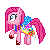 Size: 50x50 | Tagged: artist:sliperrysheep, derpibooru import, fanfic:cupcakes, lowres, pinkamena diane pie, pinkie pie, pixel art, safe, simple background, solo, transparent background