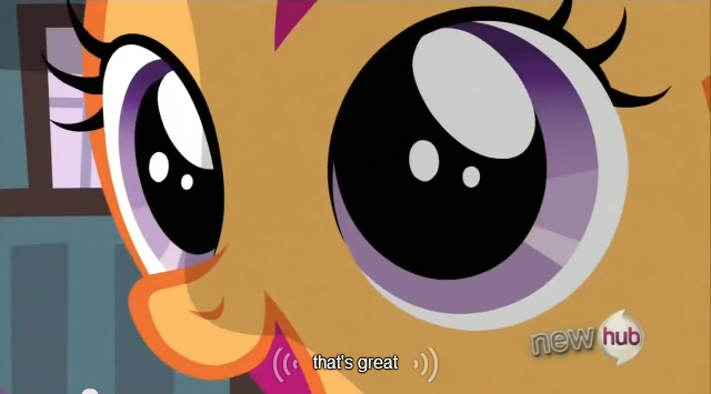 Size: 640x355 | Tagged: derpibooru import, meme, one bad apple, reaction image, safe, scootaloo, screencap, solo, youtube caption