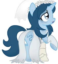 Size: 900x993 | Tagged: safe, artist:scratch-e-digital, derpibooru import, ponified, pony, unicorn, clothes, corpse bride, dress, emily, solo, the corpse bride