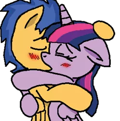 Size: 526x530 | Tagged: safe, artist:joey darkmeat, artist:jrapcdaikari, derpibooru import, edit, flash sentry, twilight sparkle, twilight sparkle (alicorn), alicorn, pony, female, flashlight, kissing, male, mare, shipping, straight, trace