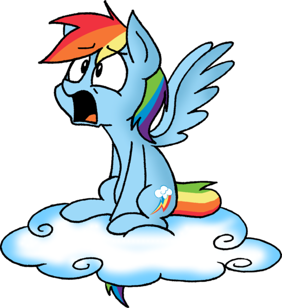 Size: 1024x1122 | Tagged: artist:strangiesleepy, cloud, derpibooru import, flabberghasted, jaw drop, rainbow dash, safe, solo, surprised