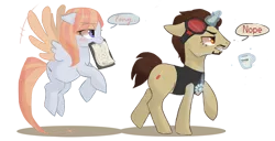 Size: 900x462 | Tagged: artist:nyo-yume, derpibooru import, iron man, marvel, pepper potts, ponified, safe, tony stark