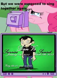 Size: 1126x1542 | Tagged: crying, dan, dan vs, derpibooru import, exploitable meme, meme, obligatory pony, pinkie pie, sad, safe, tv meme