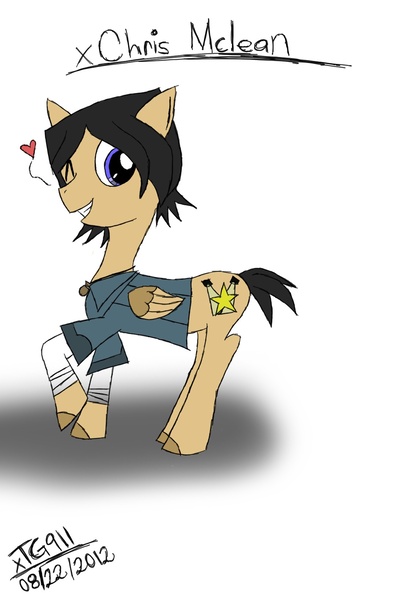 Size: 1096x1636 | Tagged: safe, artist:taurusgirl911, derpibooru import, ponified, chris mclean, solo, total drama island