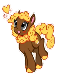 Size: 989x1280 | Tagged: safe, artist:geekoflove, derpibooru import, oc, oc:kaybee, unofficial characters only, earth pony, pony, female, heart, mare, solo