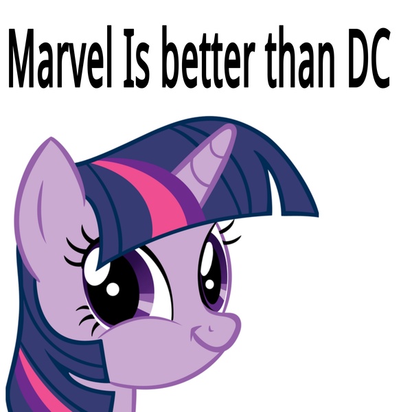 Size: 5000x5000 | Tagged: absurd resolution, dc comics, derpibooru import, marvel, marvel comics, master ruseman, obligatory pony, safe, text, twiface, twilight sparkle, wrong neighborhood