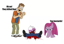 Size: 1161x800 | Tagged: blood, chris, dan, dan vs, dead, derpibooru import, hub logo, hub network, pinkamena diane pie, pinkie pie, semi-grimdark, south park, the hub