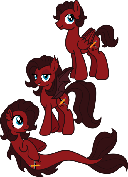 Size: 2125x2926 | Tagged: safe, artist:inkrose98, derpibooru import, oc, oc:ink rose, unofficial characters only, bat pony, merpony, pony, alternate universe, multiverse, race swap, rule 63, simple background, species swap, transparent background, vector