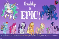 Size: 4961x3256 | Tagged: safe, artist:jowybean, derpibooru import, applejack, fluttershy, pinkie pie, princess celestia, princess luna, rainbow dash, rarity, spike, twilight sparkle, alicorn, dragon, earth pony, pegasus, pony, unicorn, nightmare fuel, smoothly glitched, wat, why