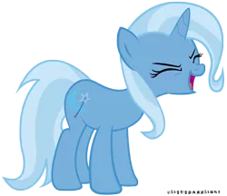 Size: 5100x4400 | Tagged: safe, artist:ulisesdarklight, derpibooru import, trixie, pony, unicorn, absurd resolution, eyes closed, female, flutteryay, mare, simple background, solo, transparent background, vector, yay