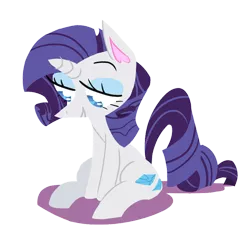 Size: 800x743 | Tagged: dead source, safe, artist:cassettepunk, deleted from derpibooru, derpibooru import, rarity, pony, unicorn, female, mare, simple background, sitting, smiling, solo, transparent background