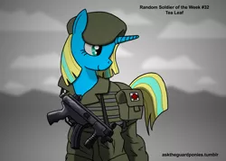 Size: 2450x1750 | Tagged: artist:asktheguardponies, asktheguardponies, derpibooru import, gun, military, mp5k, oc, safe, solo, unofficial characters only