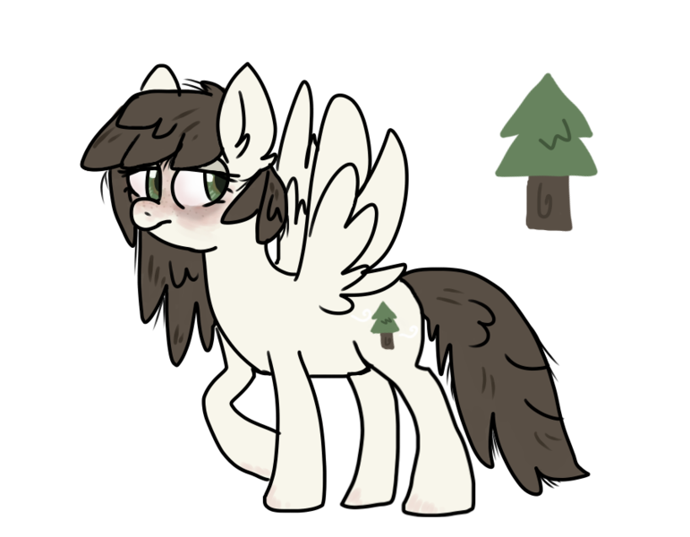 Size: 900x700 | Tagged: safe, artist:cyaf, derpibooru import, oc, oc:pinetree breeze, unofficial characters only, pegasus, pony, cold, female, mare, pine tree, red nosed, sick, solo, tree