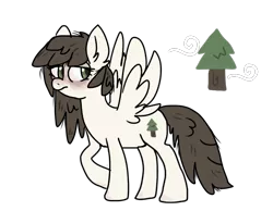 Size: 900x700 | Tagged: safe, artist:cyaf, derpibooru import, oc, oc:pinetree breeze, unofficial characters only, pegasus, pony, cold, female, mare, pine tree, red nosed, sick, solo, tree