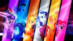 Size: 1920x1080 | Tagged: applejack, artist:meteor-venture, derpibooru import, fluttershy, mane six, pinkie pie, rainbow dash, rarity, safe, twilight sparkle, vector, wallpaper