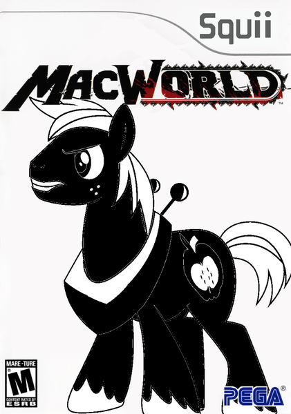 Size: 702x1000 | Tagged: safe, artist:nickyv917, derpibooru import, big macintosh, earth pony, pony, game cover, madworld, male, parody, sega, solo, stallion, wii