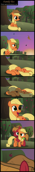 Size: 997x4831 | Tagged: safe, artist:toxic-mario, derpibooru import, applejack, big macintosh, earth pony, pony, colt, comic, crying, filly, hat, male, stallion