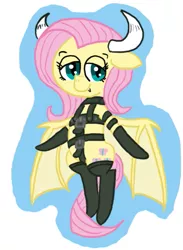Size: 439x600 | Tagged: safe, artist:ficficponyfic, derpibooru import, fluttershy, succubus, solo