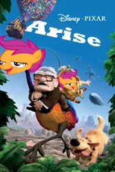 Size: 1067x1600 | Tagged: carl fredricksen, chickun, derpibooru import, disney, edit, meme, movie poster, pixar, safe, scootaloo, up